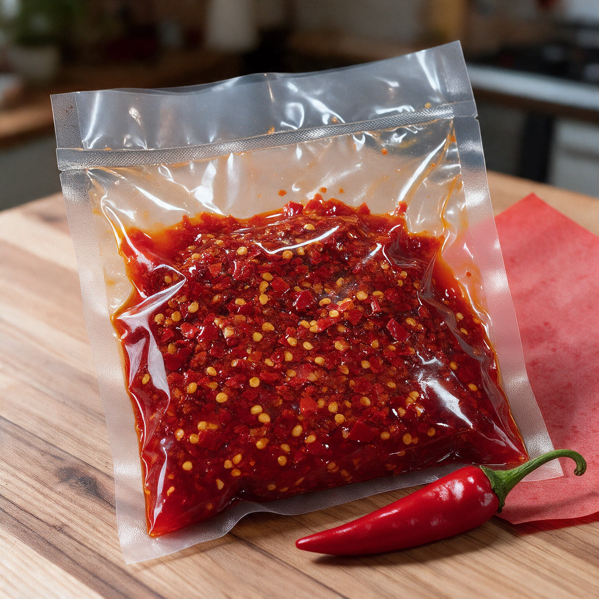 Minced hot pepper